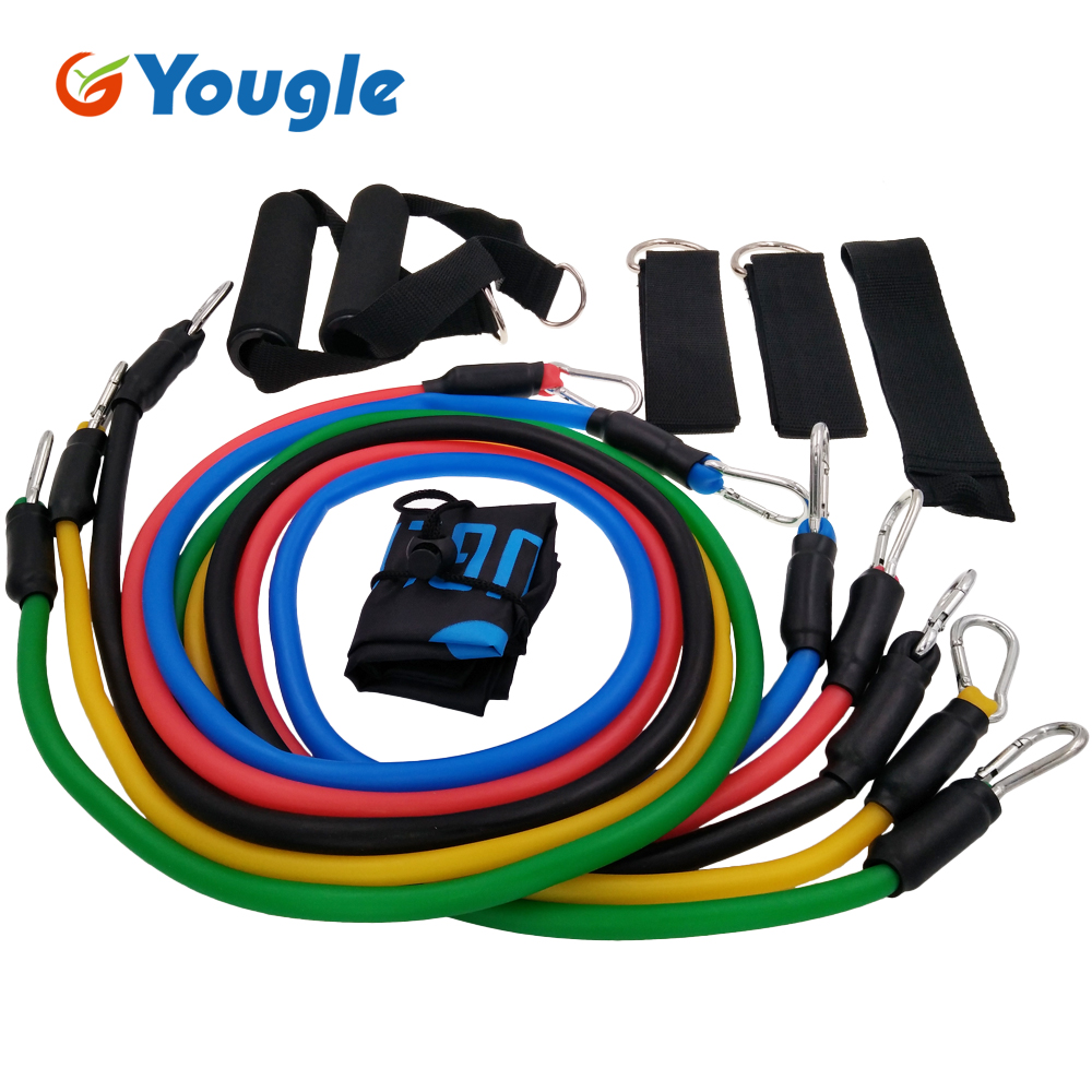 Pilates Yoga Board - YOUGLE 11pcs/set Pull Rope Fitness Exercises
