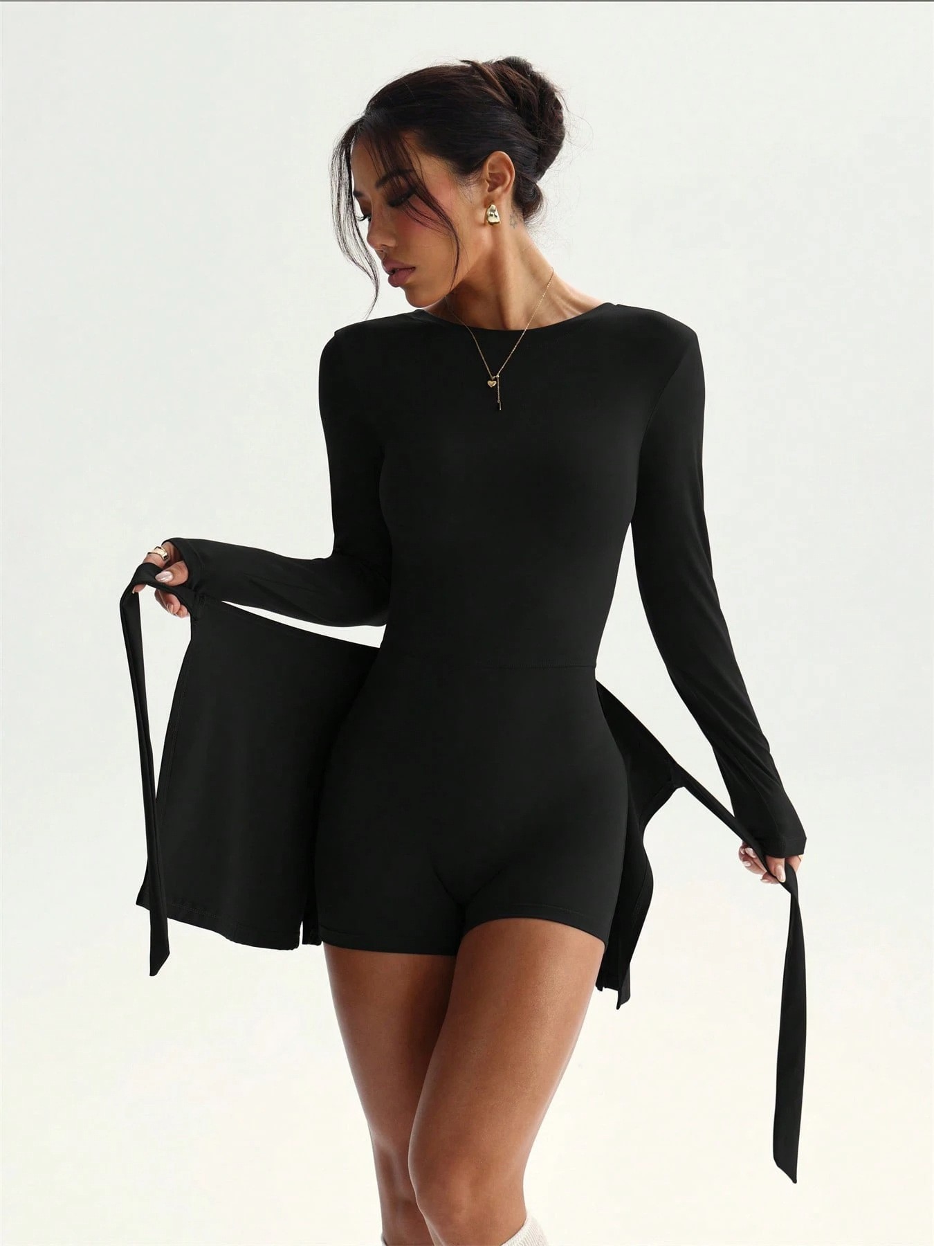 Solid Color Long Sleeved Slim  - Pilates Yoga Set recension och pris