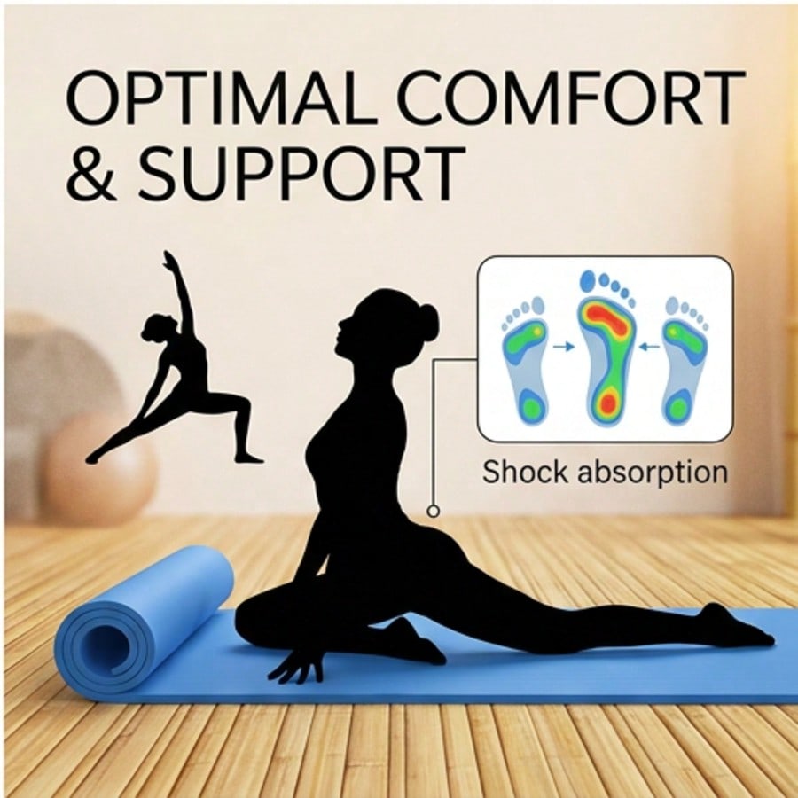 Extra Wide 8mm TPE Yoga Mat, N - Pilates Yoga Hiit recension och pris