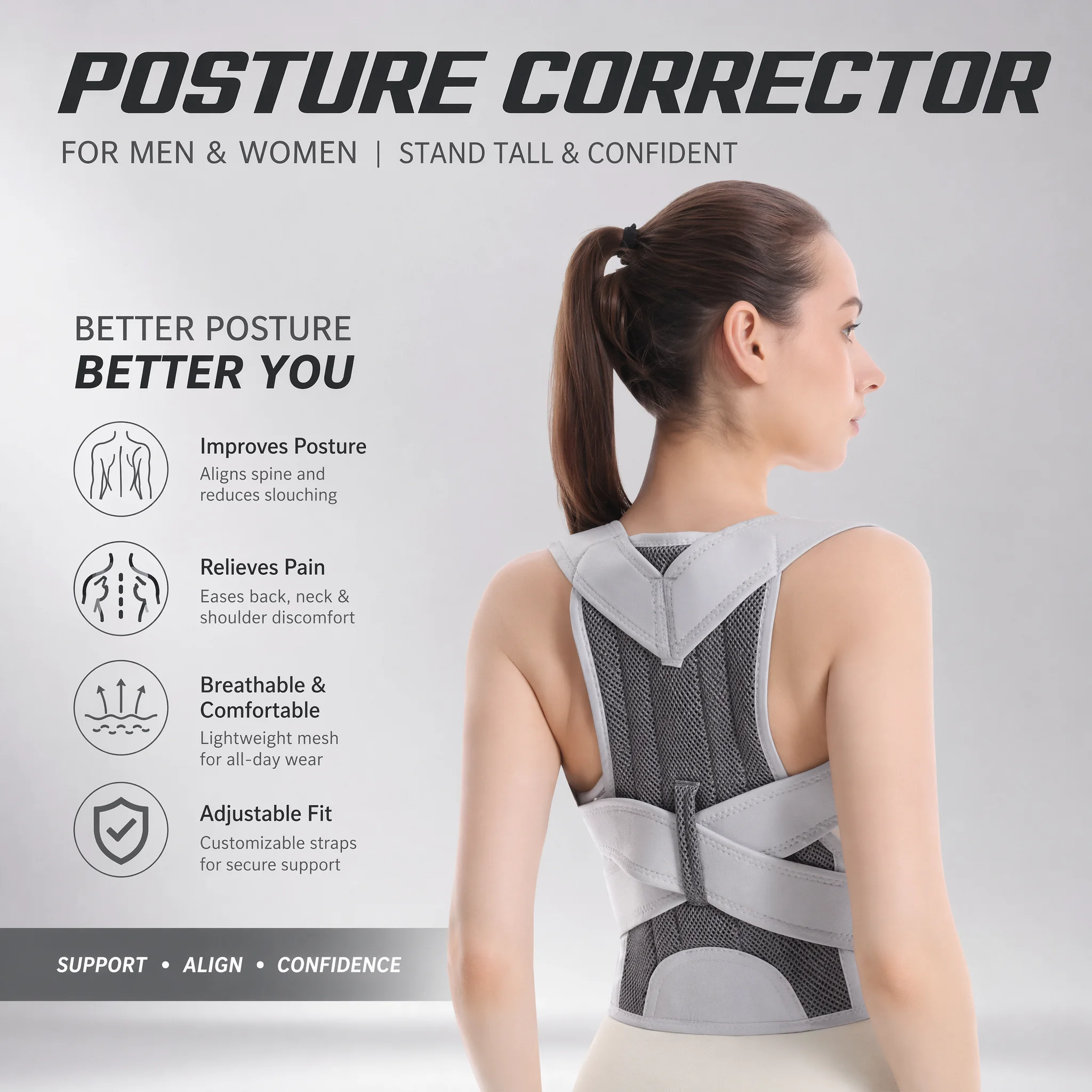 New Design Humpback Girdle Kee - Posture Pole Corrector recension och pris