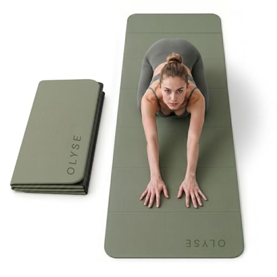 Foldable Yoga Mat for Yoga Pil - Pilates Yoga Hiit recension och pris